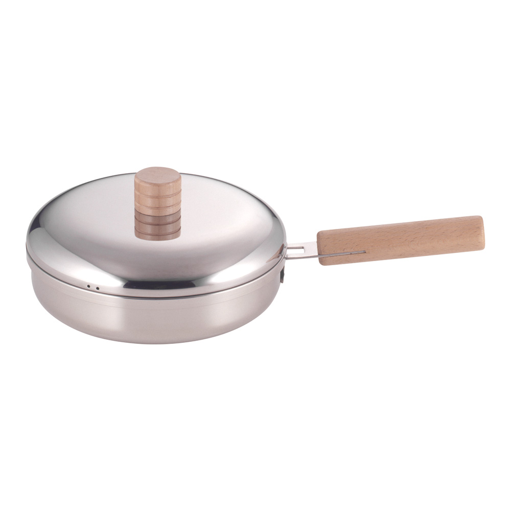 電磁調理器対応鍋 ライフクッカーフライパン20cm蓋付