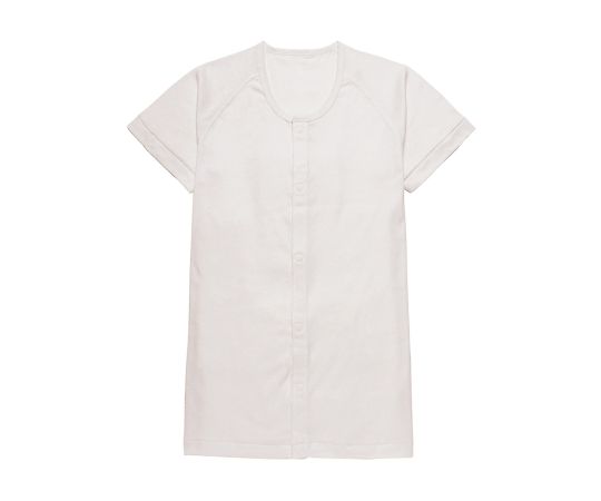 らくらく前開きワンタッチ肌着 紳士用（半袖） ホワイト L 7505-1