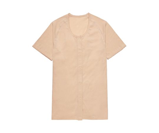 らくらく前開きワンタッチ肌着 婦人用（半袖） ベージュ L 7505-1