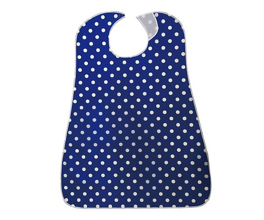 防水食事用エプロン ドットブルー SE-68DB