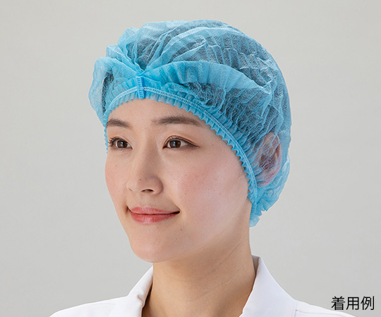 ディスポキャップ（折りたたみタイプ） ブルー 100枚入 FC-B