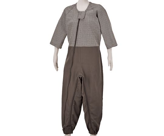 つなぎねまき ビンテージツイル WファスナーII型ホックカバー付 千鳥グリーン L 4600