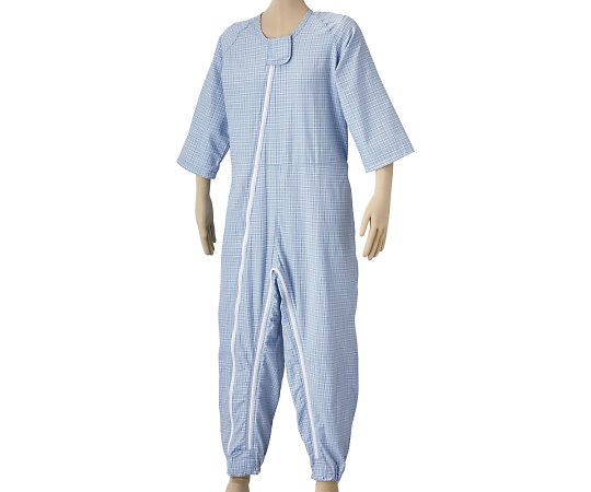 つなぎねまき ビエラ WファスナーII型ホックカバー付 ブルー L 4300