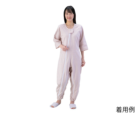 つなぎねまき ビエラ WファスナーII型ホックカバー付 ピンク L 4300