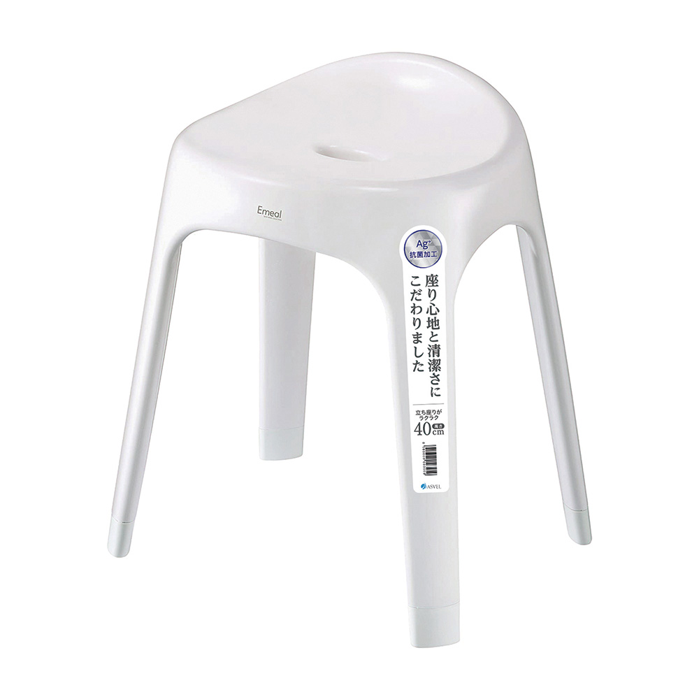 風呂イスS40 Emeal ホワイト 380×295×450mm
