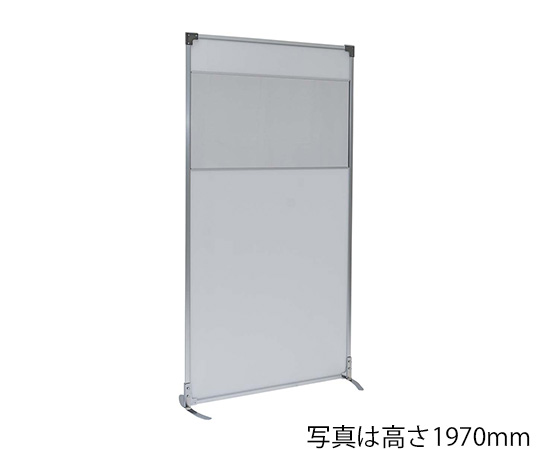 抗菌パーテーション（光透過性中空パネル） 自立 1800 透明窓付きフラット