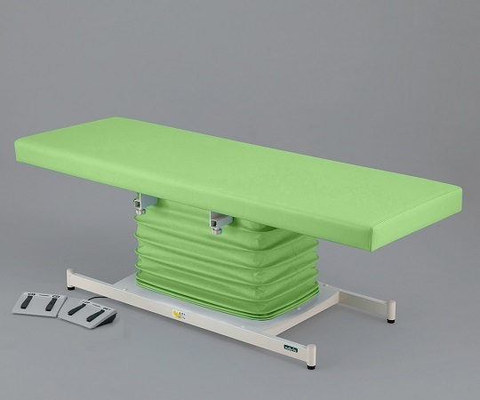 カラフル電動診察台 スタンダード メモリ付 650×1800mm ライムグリーン ATE-6518LG-M