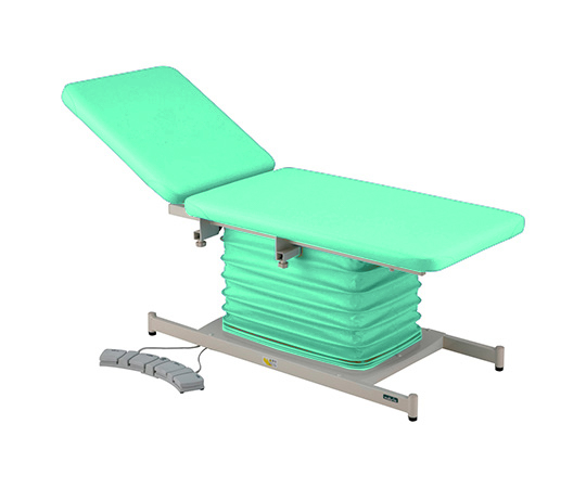 カラフル電動診察台 背上げ付 700×1800mm ライムグリーン ATE-7018LG-BR