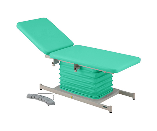 カラフル電動診察台 背上げ付 700×1800mm ライトグリーン ATE-7018PG-BR