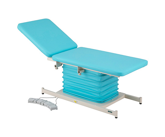 カラフル電動診察台 背上げ付 700×1900mm スカイブルー ATE-7019SB-BR