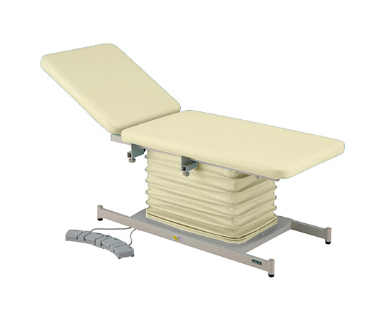 カラフル電動診察台 背上げ付 700×1900mm クリーム ATE-7019CR-BR