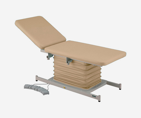 カラフル電動診察台 背上げ付 700×1900mm アイボリー ATE-7019IV-BR