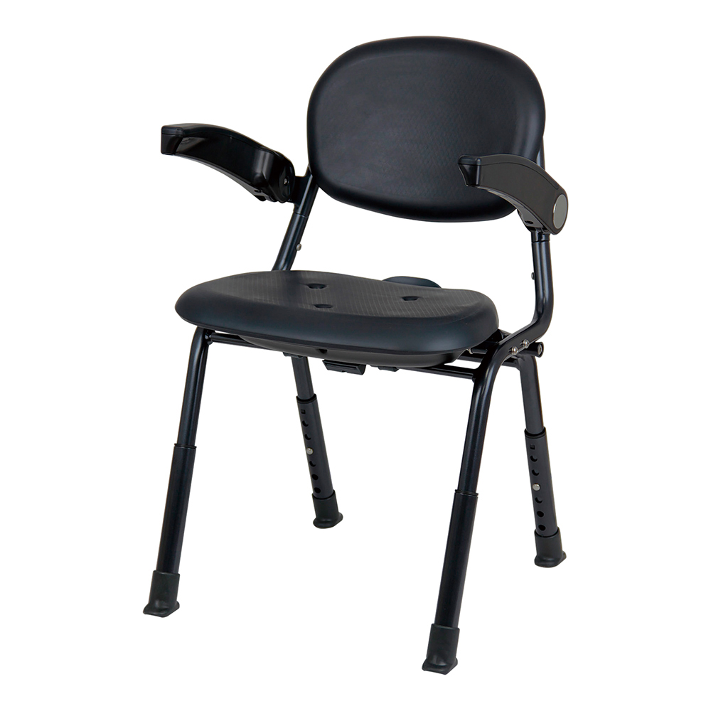 ユニプラスコンパクトシャワーチェア　ＢＳＵ１２－ＢＫ