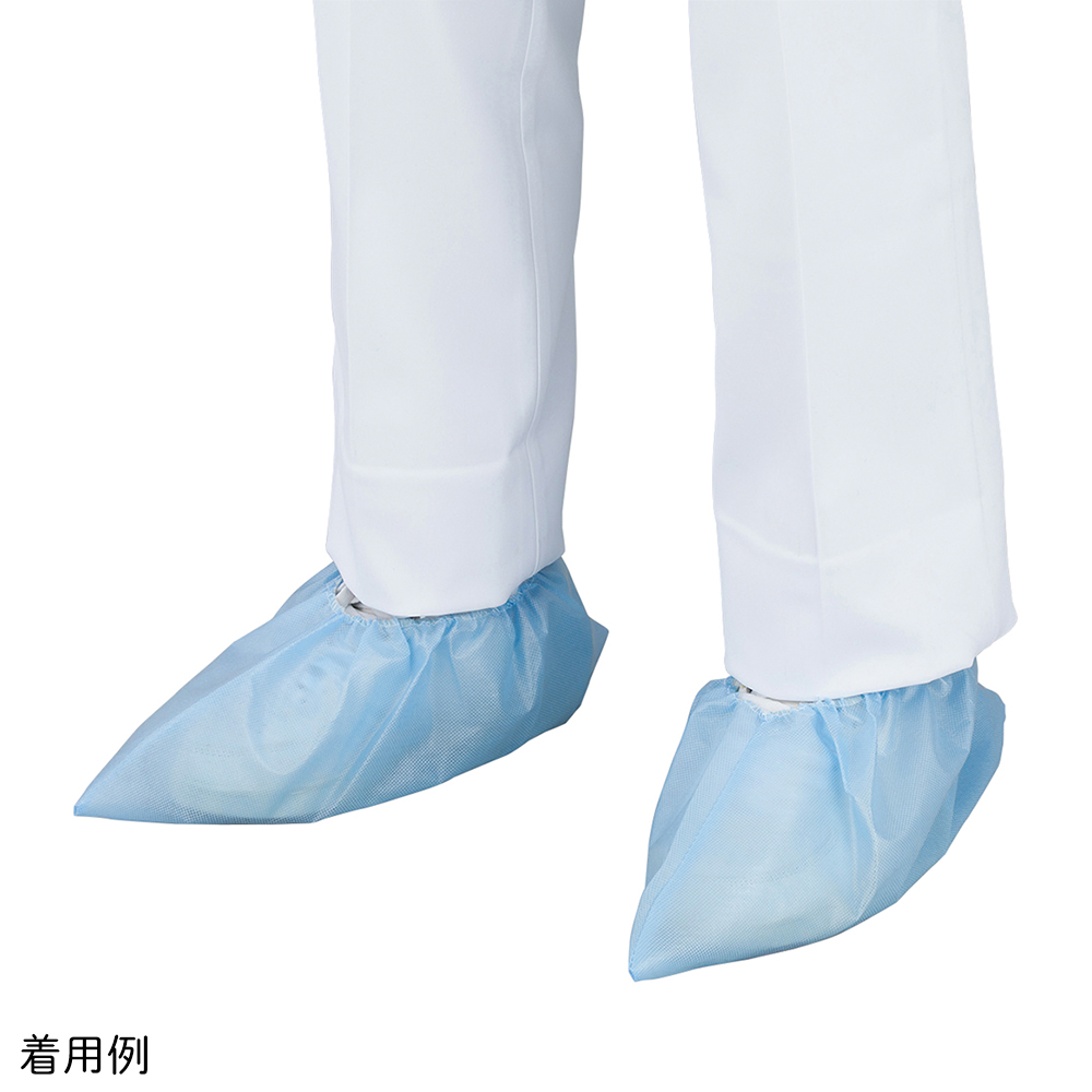 滑りにくいシューズカバー　Blue　50枚入