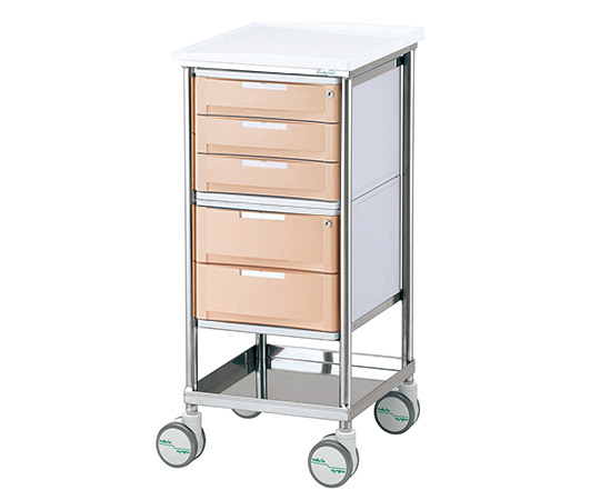 ナビスメイト・トレイワゴン 5段BOX ピーチ