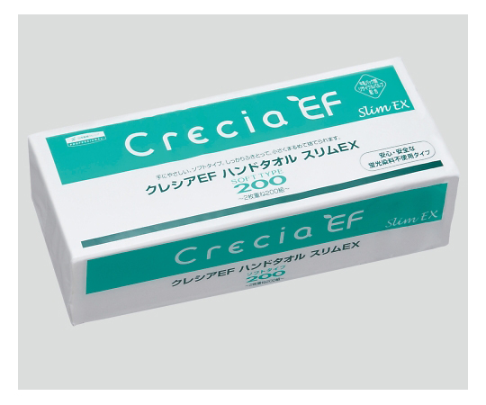 クレシアEFハンドタオルソフト 2枚重ね 170×218mm 200組入 37030B