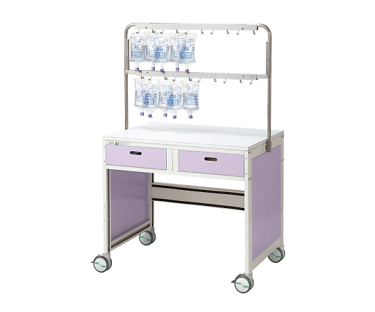 アルティア 点滴処置車 950×715×1550 ラベンダー ラベンダー950