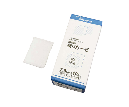 ベスケア 折りガーゼ 75×100mm 100枚入 12-7510