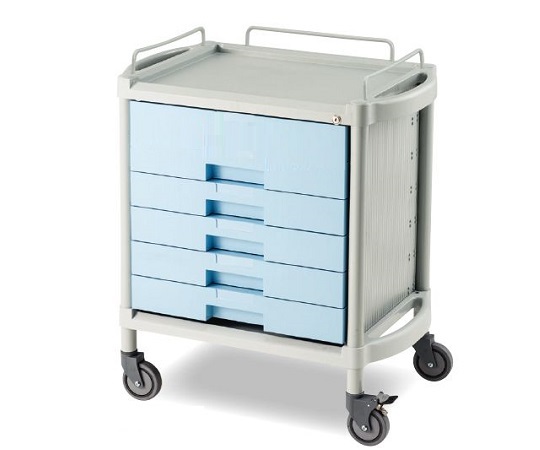 ユーティリティカート 鍵付き 浅型4段 深型1段 YDS-301