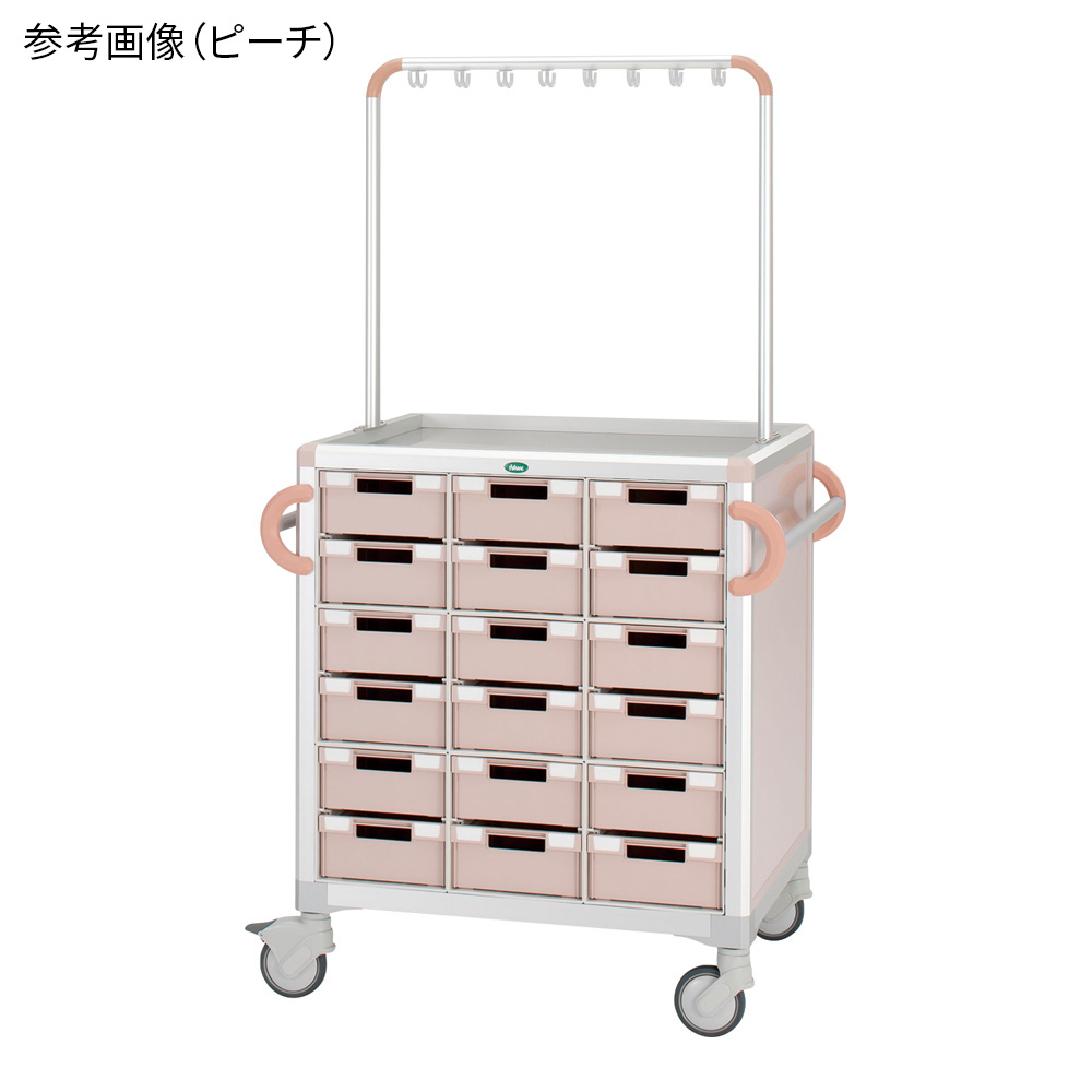 注射薬カート 944×737×1692（台高992） ピーチ CUA4-A3618WFB