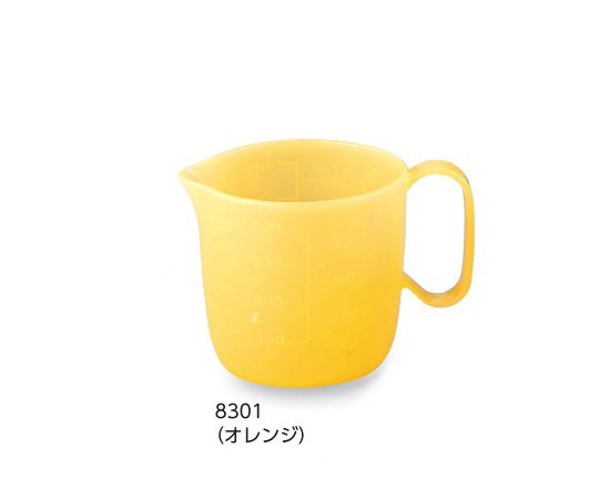 流動食コップ 470ml （本体/オレンジ）5個入り 8301