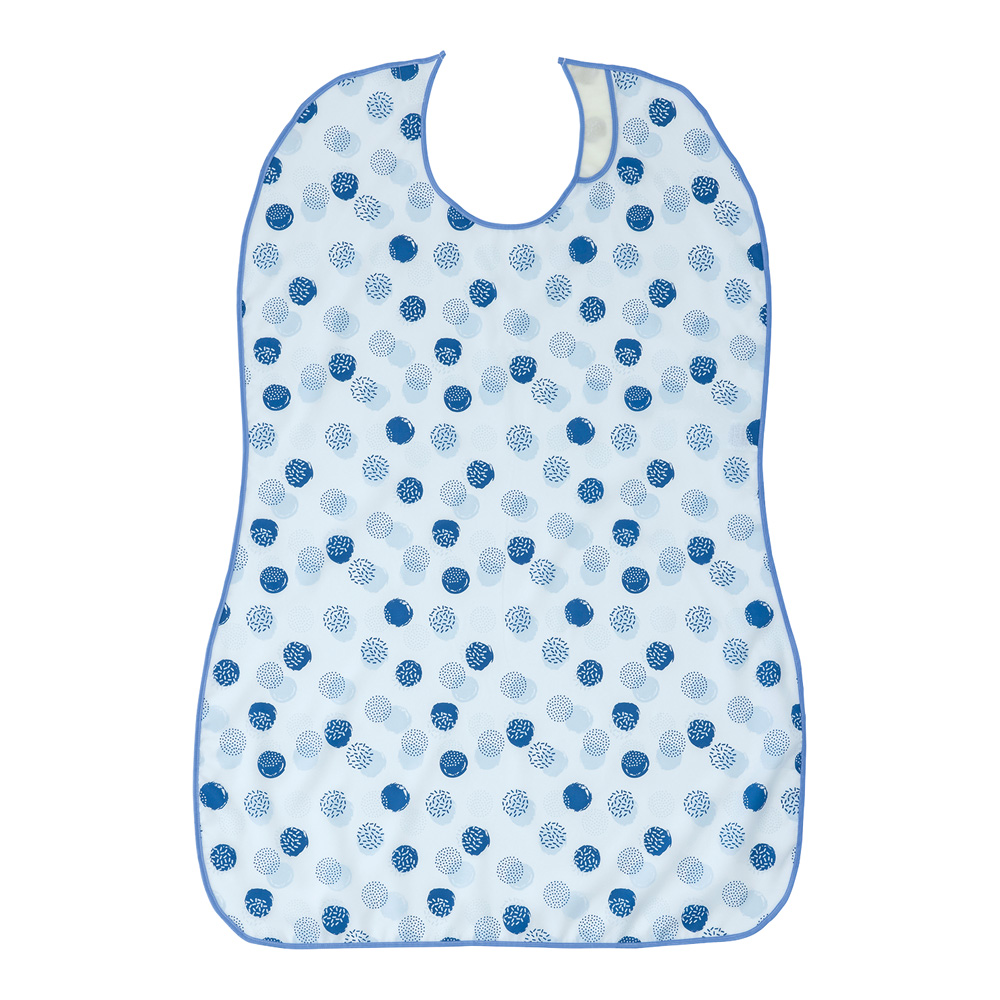 長持ちする大きなお食事エプロン　403720-1397　ライトブルー