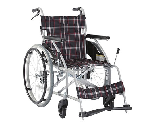 KVシリーズ アルミ標準型車いす 自走用 背折れ式 介助ブレーキ付き KV22-40SB