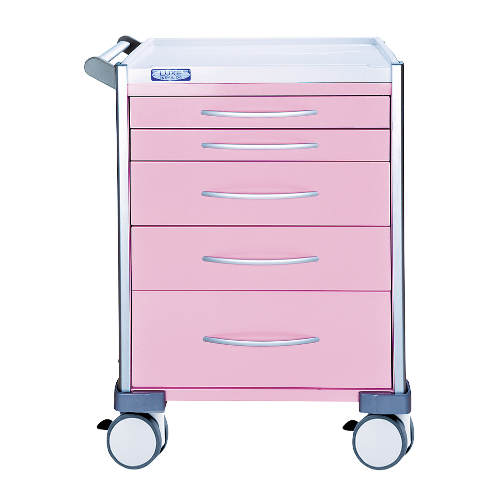 小児科用カート（LUXE） ピンク（無地） 690×540×930mm LX34PRO-P