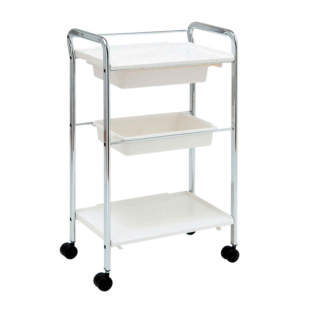 ワゴン 495×330×870mm ホワイト NVW-WH