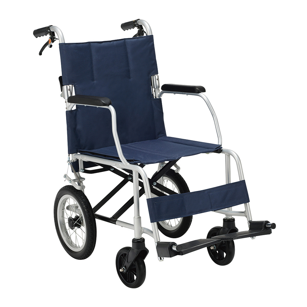 介助車いす （介助式/アルミ製/背折れタイプ/紺） NR-100SB