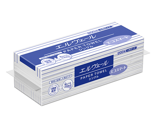 エルヴェール ペーパータオルエコスマート シングル 小判 200枚 21000698