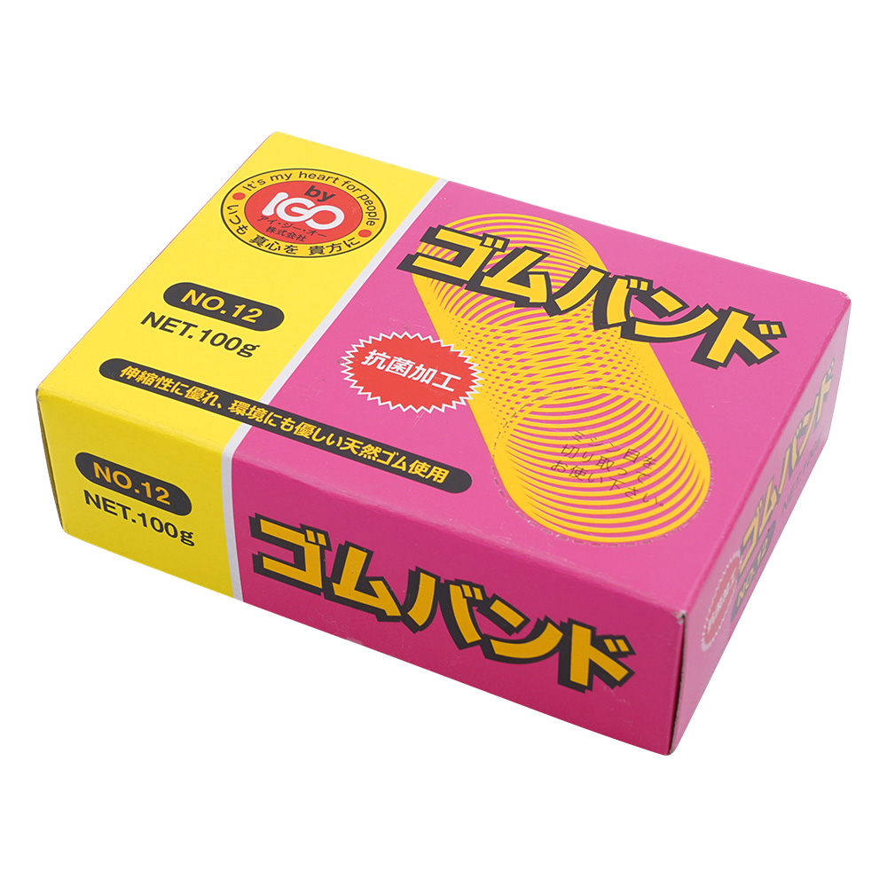 IGOゴムバンド #12 100g アメ 1箱（1100本入） No.12 100g