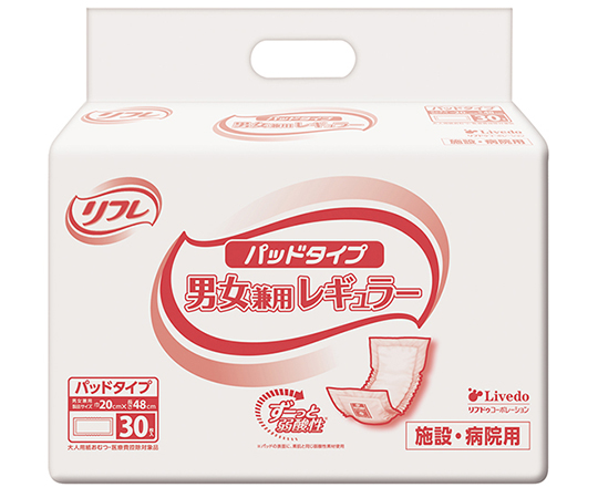 リフレ パッドタイプ （400mL） 男女兼用レギュラー 1袋（30枚入） 18092