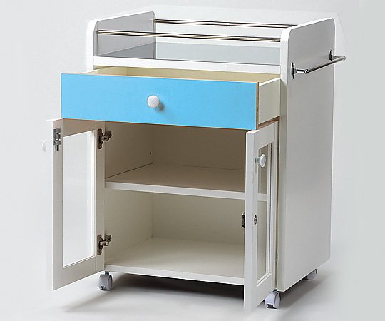 シングルメディカルワゴン ブルー 600×450×760mm 193