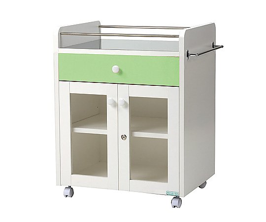 シングルメディカルワゴン グリーン 600×450×760mm 195