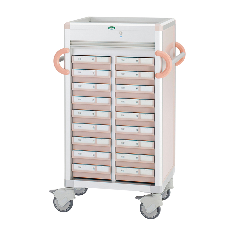 与薬カート 698×505×1150mm CUA4-AS20918BYT-8 PE