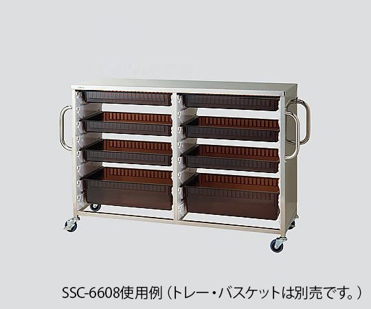 ステンレス材料カート 1452×460×888mm SSCー6608 SSC-6608