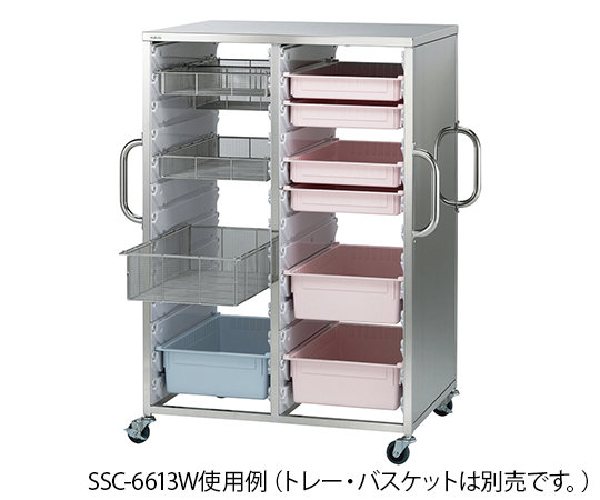 ステンレス材料カート 1052×660×1338mm SSC-6613W