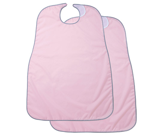 食事前掛 2枚組（無地） ピンク 1031