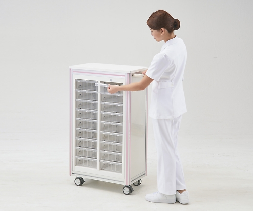 与薬スムースカート 18床用（ピンク） NT18-P2