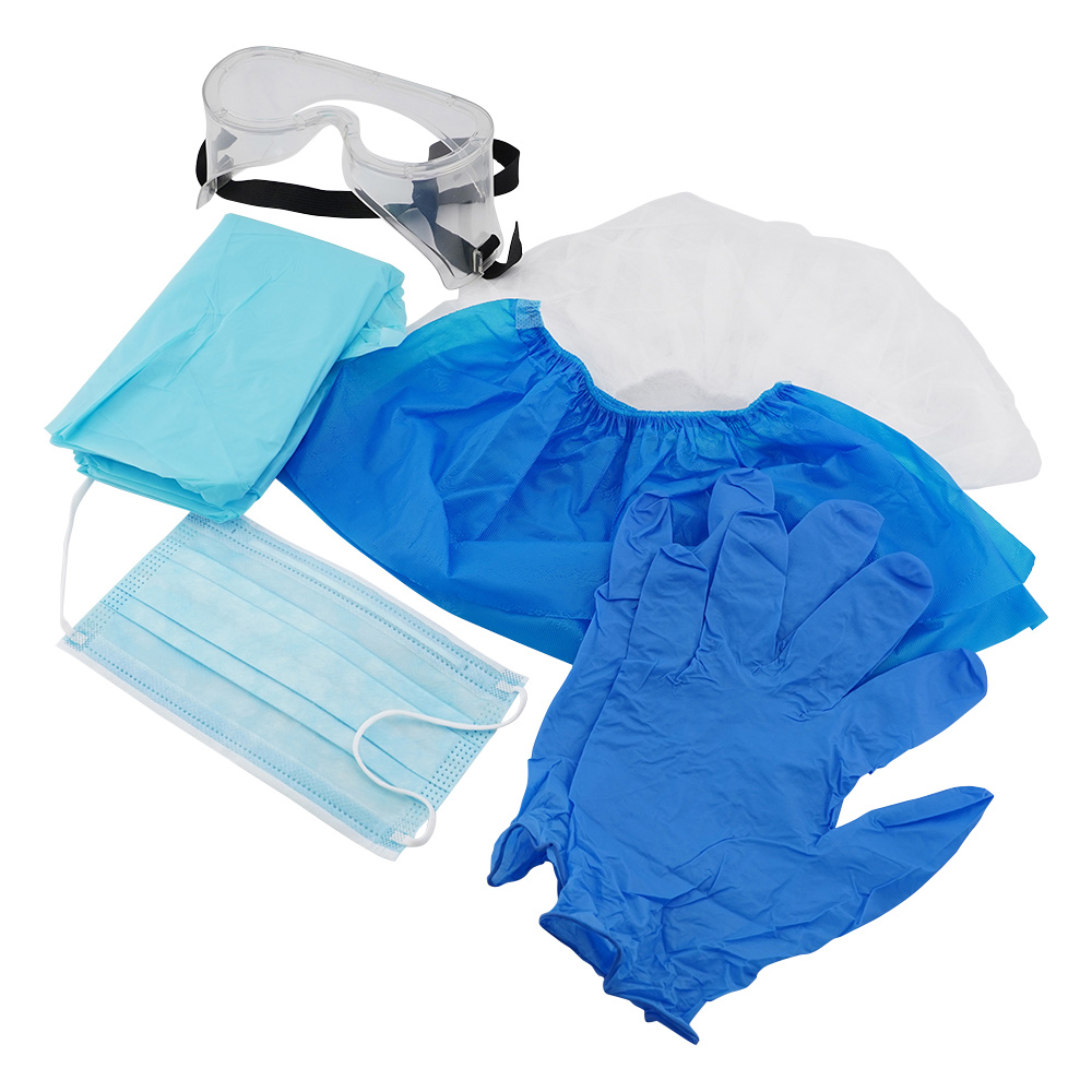 感染対策防護具ライトセット ゴーグル有り 10セット入 ICM-12