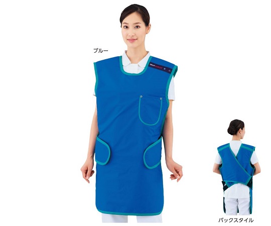 ワンタッチ防護エプロン （フレアKPPONE） LE025（ブルー） M LE025M