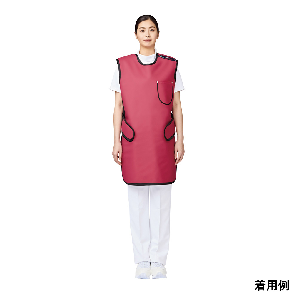 ワンタッチ防護エプロン　LE025S(ピンク)　S