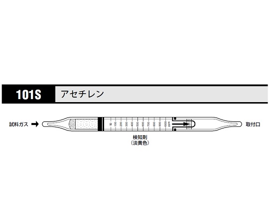 ガス検知管 アセチレン 1箱（10本入） 101S