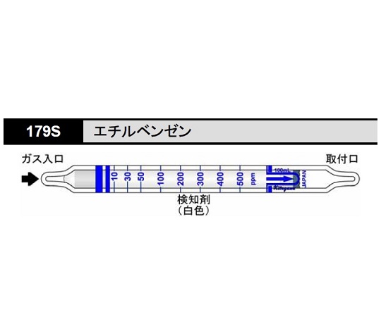 ガス検知管 エチルベンゼン 1箱（10本入） 179S