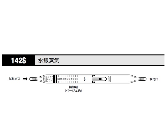 ガス検知管 水銀蒸気 1箱（10本入） 142S