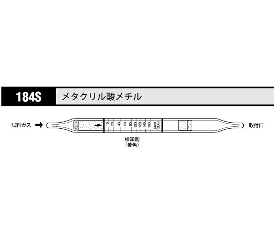 ガス検知管 メタクリル酸メチル 1箱（10本入） 184S