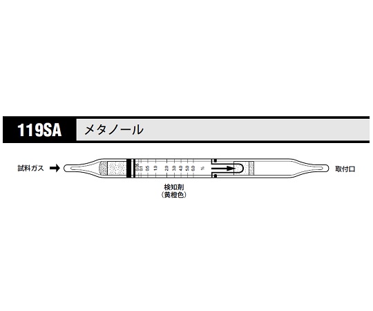 ガス検知管 メタノール 1箱（10本入） 119SA