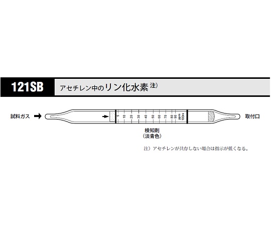 ガス検知管 アセチレン中のリン化水素 1箱（10本入） 121SB