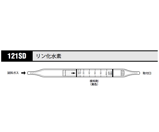 ガス検知管 リン化水素 1箱（10本入） 121SD